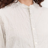 C/L Stripe Stand Collar Shirt