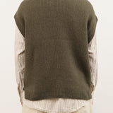 Pas de Calais Apparel Womens Sweaters Cashmere Blend Lambs Wool Patterned Knit V-Neck Vest