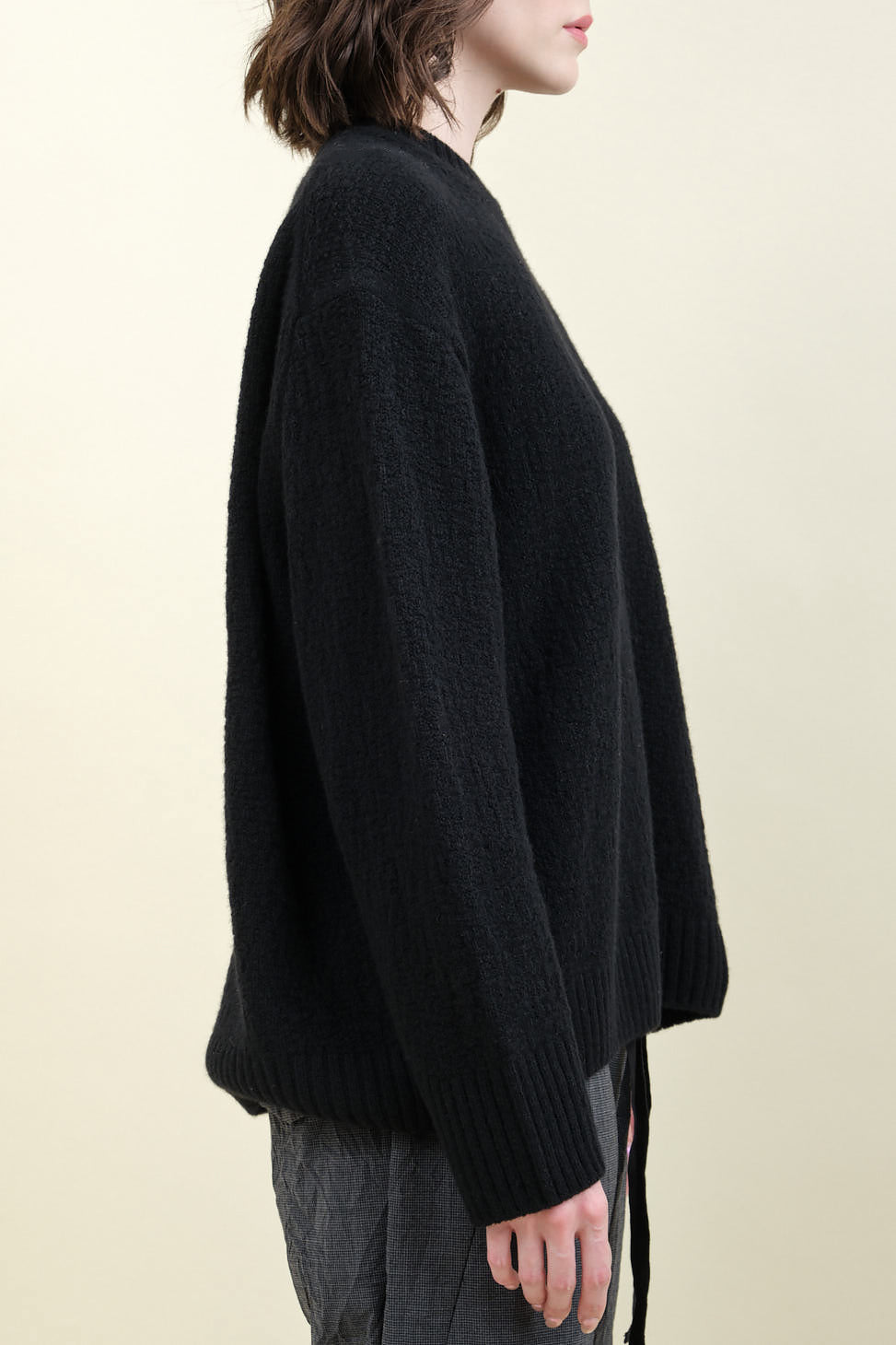 Side of Cashmere Lamb Crew Neck Pullover