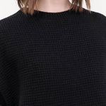 Pas de Calais Apparel Womens Sweaters Cashmere Lambs Wool Boat Neckline Vest in Black