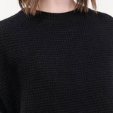 Pas de Calais Apparel Womens Sweaters Cashmere Lambs Wool Boat Neckline Vest in Black