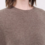 Pas de Calais Apparel Womens Sweaters Cashmere Lambs Wool Boat Neckline Vest in Greige