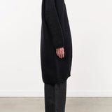 Pas de Calais Apparel Womens Sweaters Cashmere Lambs Wool Cardigan Coat in Black
