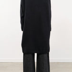Pas de Calais Apparel Womens Sweaters Cashmere Lambs Wool Cardigan Coat in Black
