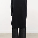 Pas de Calais Apparel Womens Sweaters Cashmere Lambs Wool Cardigan Coat in Black