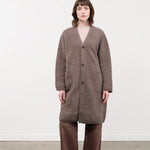 Pas de Calais Apparel Womens Sweaters Cashmere Lambs Wool Cardigan Coat in Greige