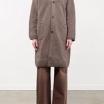 Pas de Calais Apparel Womens Sweaters Cashmere Lambs Wool Cardigan Coat in Greige