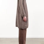 Pas de Calais Apparel Womens Sweaters Cashmere Lambs Wool Cardigan Coat in Greige