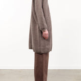 Pas de Calais Apparel Womens Sweaters Cashmere Lambs Wool Cardigan Coat in Greige