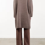 Pas de Calais Apparel Womens Sweaters Cashmere Lambs Wool Cardigan Coat in Greige