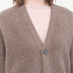Pas de Calais Apparel Womens Sweaters Cashmere Lambs Wool Cardigan Coat in Greige