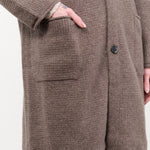 Pas de Calais Apparel Womens Sweaters Cashmere Lambs Wool Cardigan Coat in Greige