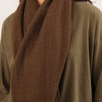 Pas de Calais Accessories Scarves Cashmere Yarn-Dyed Check Scarf Brown / One Size