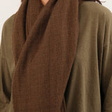 Pas de Calais Accessories Scarves Cashmere Yarn-Dyed Check Scarf Brown / One Size
