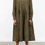 Classic Crinkle Cotton Dress by Pas de Calais in Khaki