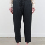Front of Classic Linen Slim Pants in Charcoal