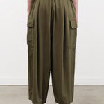 Pas de Calais Apparel Womens Pants Cotton Grosgrain Cargo Pants