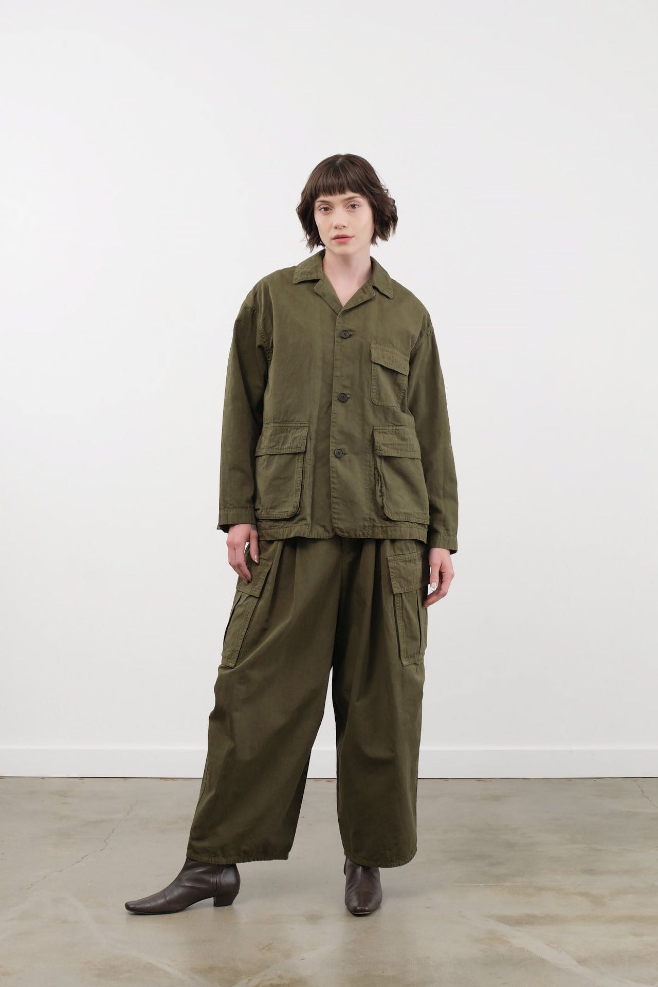 Pas de Calais Apparel Womens Pants Cotton Grosgrain Cargo Pants