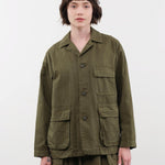 Pas de Calais Apparel Womens Jackets Cotton Grosgrain Hunting Jacket