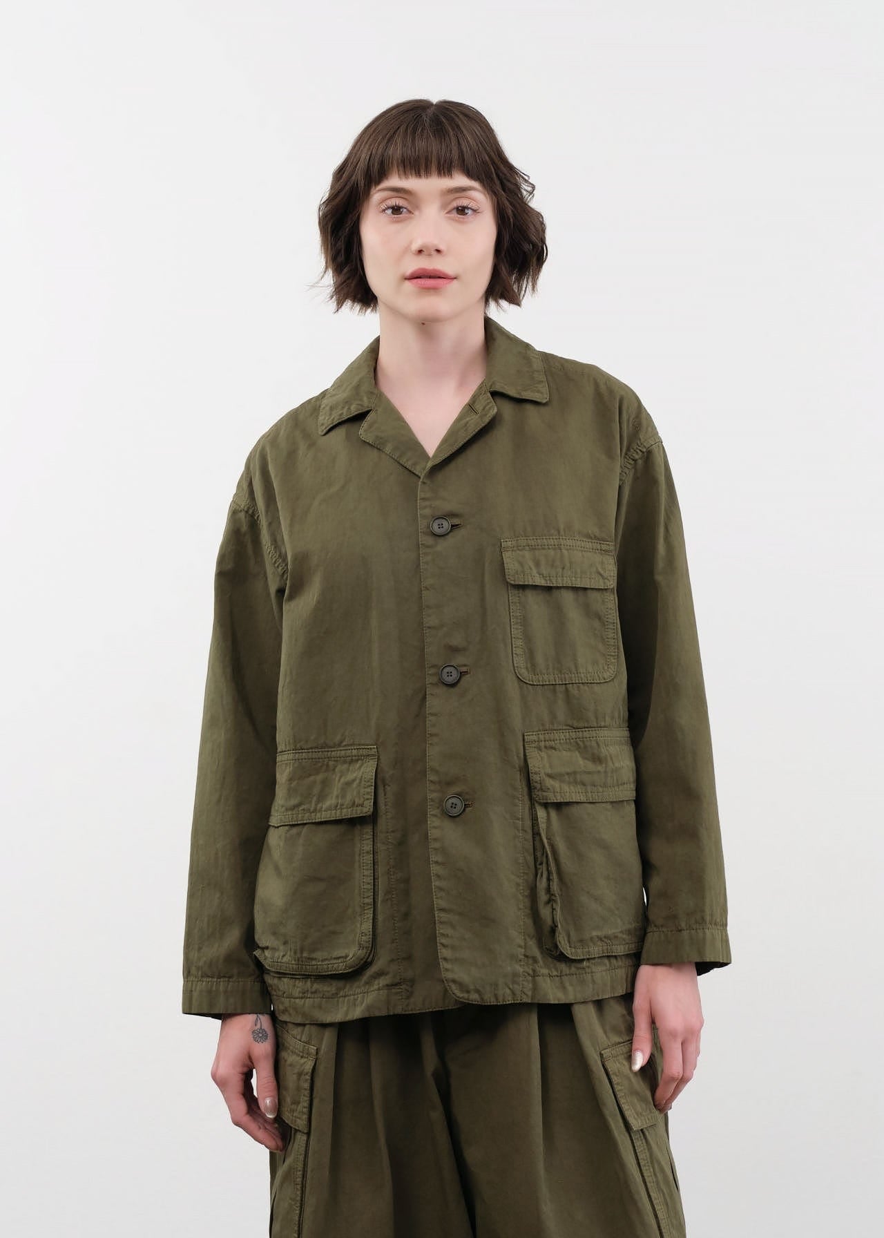 Pas de Calais Apparel Womens Jackets Cotton Grosgrain Hunting Jacket