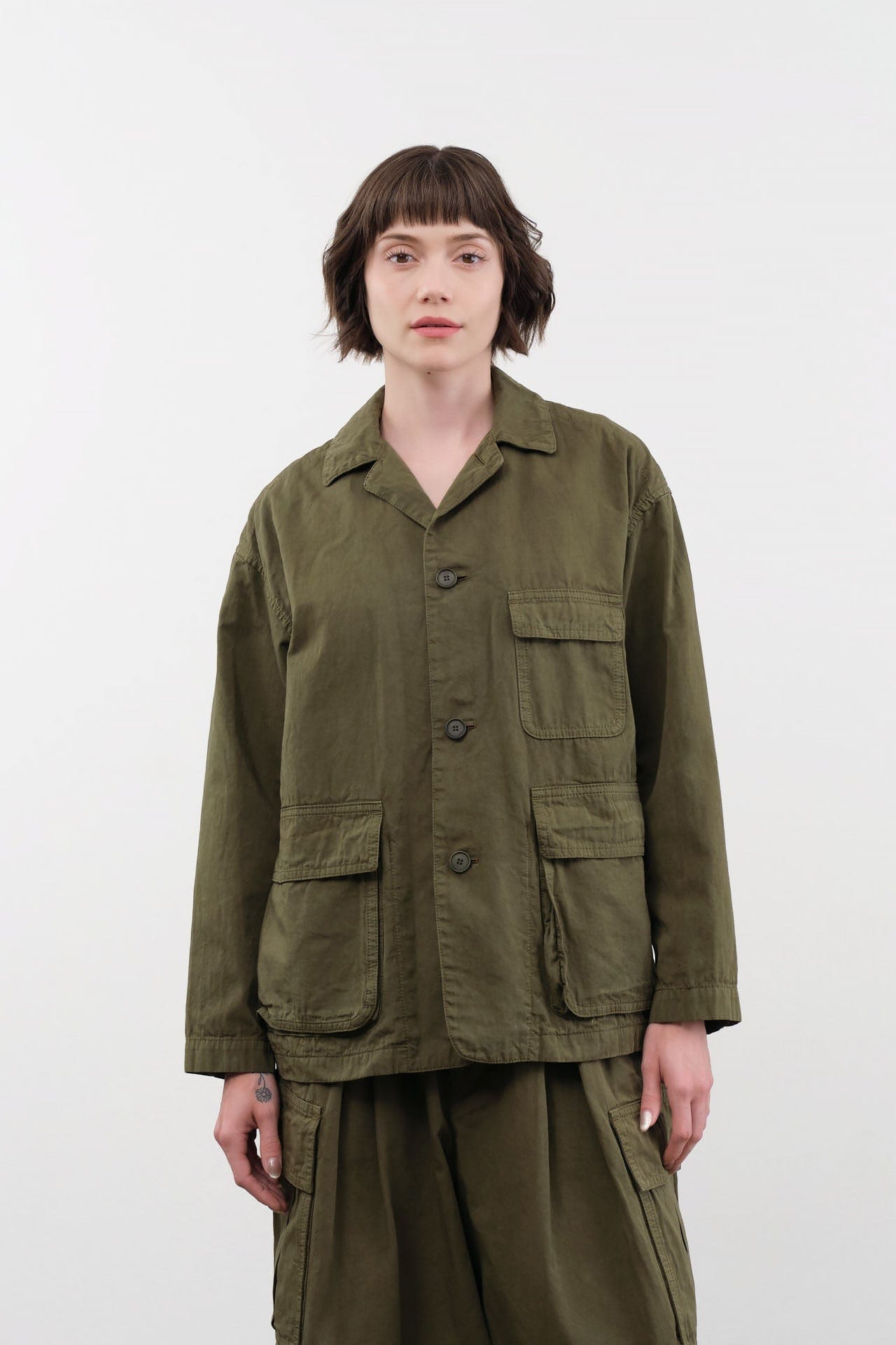 Pas de Calais Apparel Womens Jackets Cotton Grosgrain Hunting Jacket