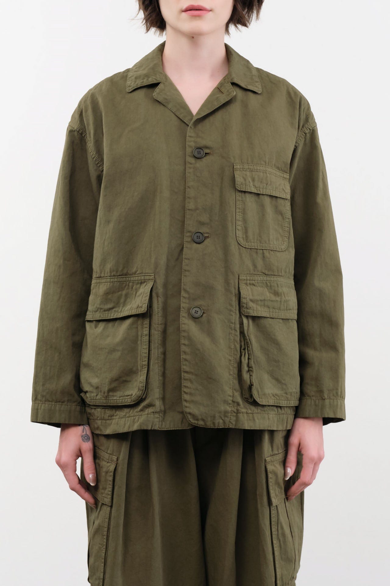 Pas de Calais Apparel Womens Jackets Cotton Grosgrain Hunting Jacket
