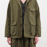Pas de Calais Apparel Womens Jackets Cotton Grosgrain Hunting Jacket