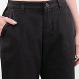 Pas de Calais Apparel Womens Pants Cotton Grosgrain Tapered Pants