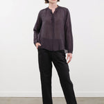 Pas de Calais Apparel Womens Pants Cotton Grosgrain Tapered Pants