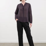 Pas de Calais Apparel Womens Pants Cotton Grosgrain Tapered Pants