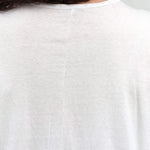 Back collar view of Cotton Jersey Crew Neck T-Shirt in White