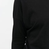 Pas de Calais Apparel Womens Tees Cotton Linen Jersey T-Shirt in Black