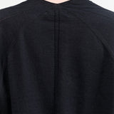 Pas de Calais Designer Brand Cotton Linen V-neck Pullover Sweater in Black