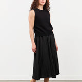 Pas de Calais Apparel Womens Skirts Cotton Ramie Hemp Long Skirt Black / 34