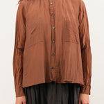 Pas de Calais Apparel Womens Blouses Cotton Silk Lawn Shirt-Collar Blouse