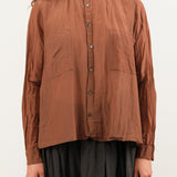 Pas de Calais Apparel Womens Blouses Cotton Silk Lawn Shirt-Collar Blouse