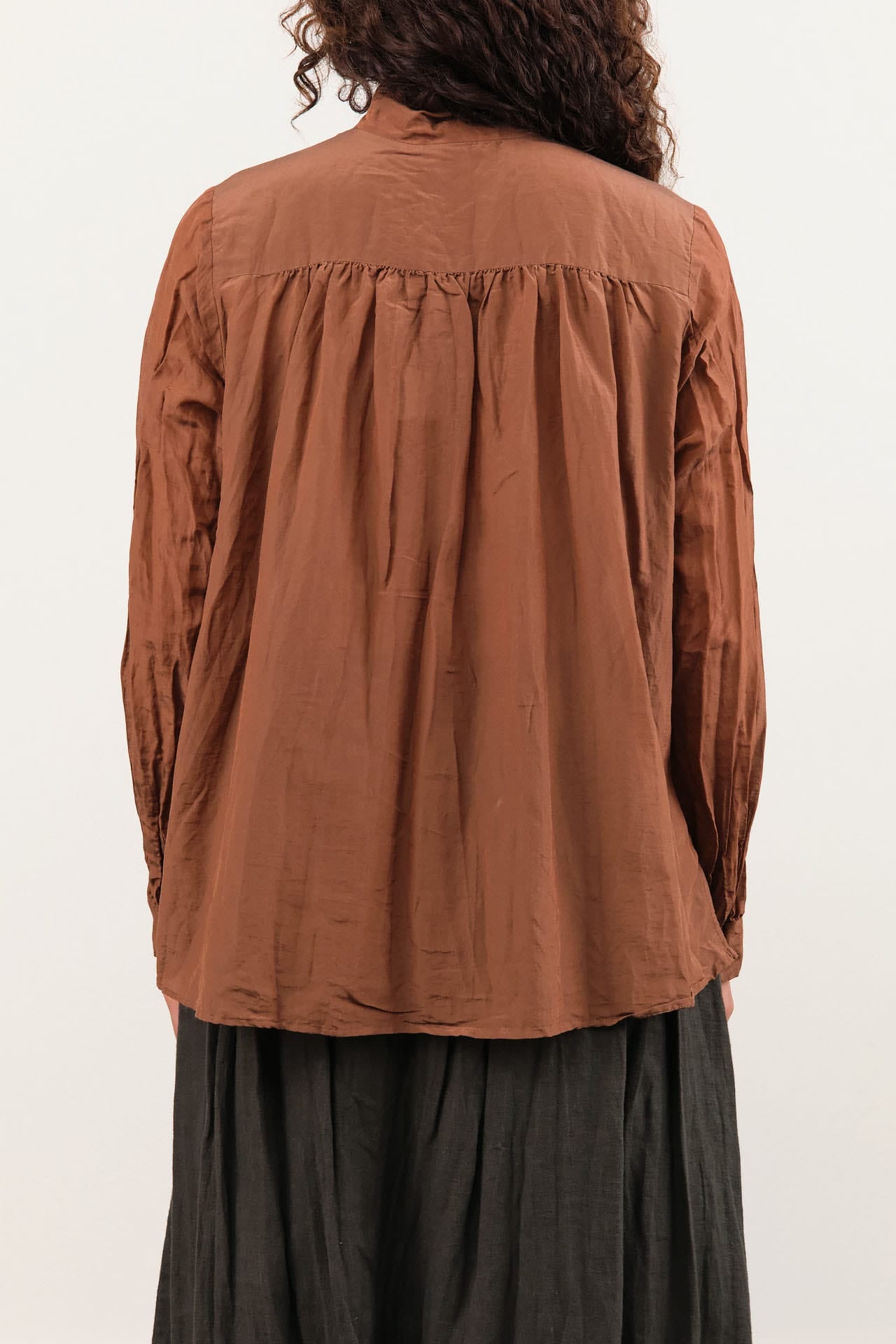 Pas de Calais Apparel Womens Blouses Cotton Silk Lawn Shirt-Collar Blouse