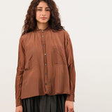 Pas de Calais Apparel Womens Blouses Cotton Silk Lawn Shirt-Collar Blouse