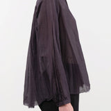 Pas de Calais Apparel Womens Blouses Cotton Silk Lawn Stand Collar Blouse