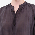 Pas de Calais Apparel Womens Blouses Cotton Silk Lawn Stand Collar Blouse