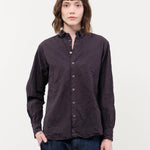 Pas de Calais Apparel Womens Blouses Cotton Typewriter Blouse in Charcoal