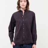 Pas de Calais Apparel Womens Blouses Cotton Typewriter Blouse in Charcoal