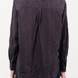 Pas de Calais Apparel Womens Blouses Cotton Typewriter Blouse in Charcoal