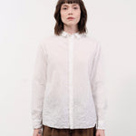 Pas de Calais Apparel Womens Blouses Cotton Typewriter Blouse in White