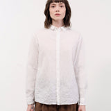 Pas de Calais Apparel Womens Blouses Cotton Typewriter Blouse in White