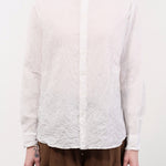 Pas de Calais Apparel Womens Blouses Cotton Typewriter Blouse in White