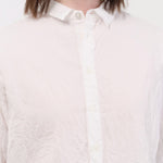 Pas de Calais Apparel Womens Blouses Cotton Typewriter Blouse in White