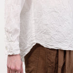 Pas de Calais Apparel Womens Blouses Cotton Typewriter Blouse in White