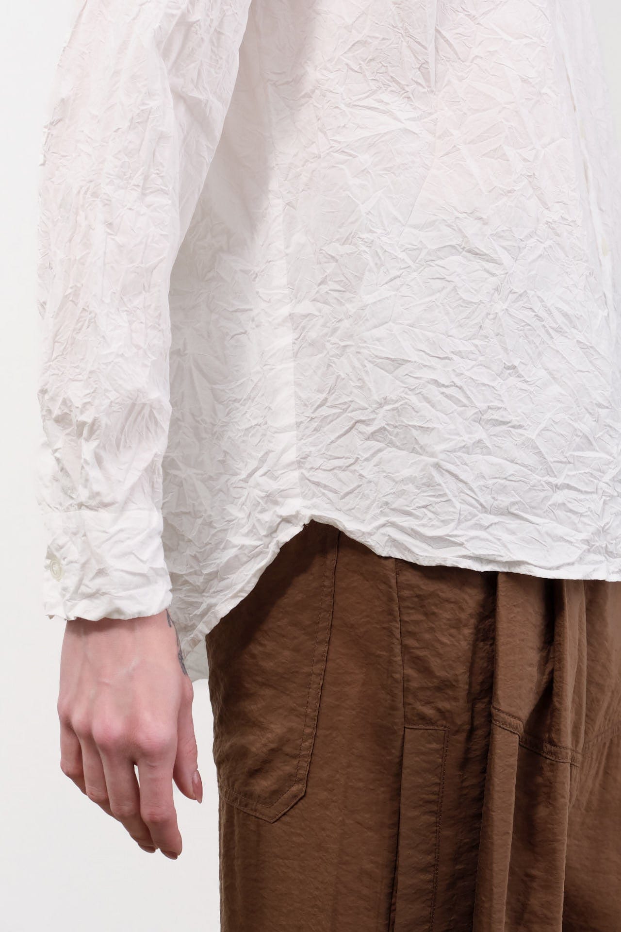 Pas de Calais Apparel Womens Blouses Cotton Typewriter Blouse in White