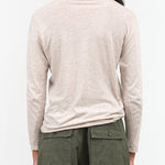 Grey Beige Cotton Wool Rib Mix Turtleneck Jersey Pullover by Pas de Calais Designer Brand